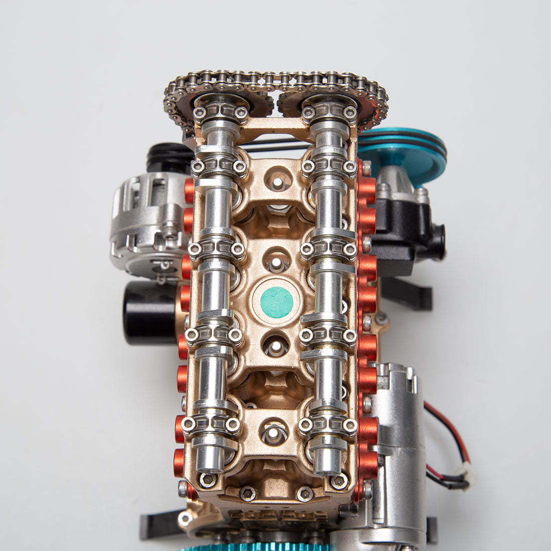 TECHING DM13 Pre-Assembled Inline 4 Cylinder Metal Engine Model Limited Clearance-helloworld7