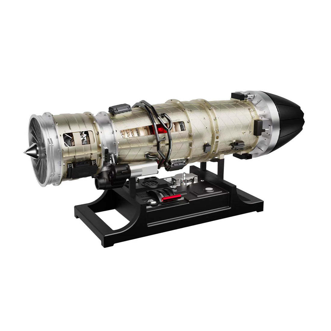 TECHING DM135 1/10 Scale Metal Turbofan Engine Model Kit Working Fighter Jet Engine 600+ PCS-helloworld7