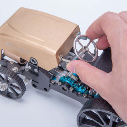 TECHING Pioneer 1 All-Metal DIY Assembly Car Model Kit – Electric Mechanical STEM Gift-helloworld7