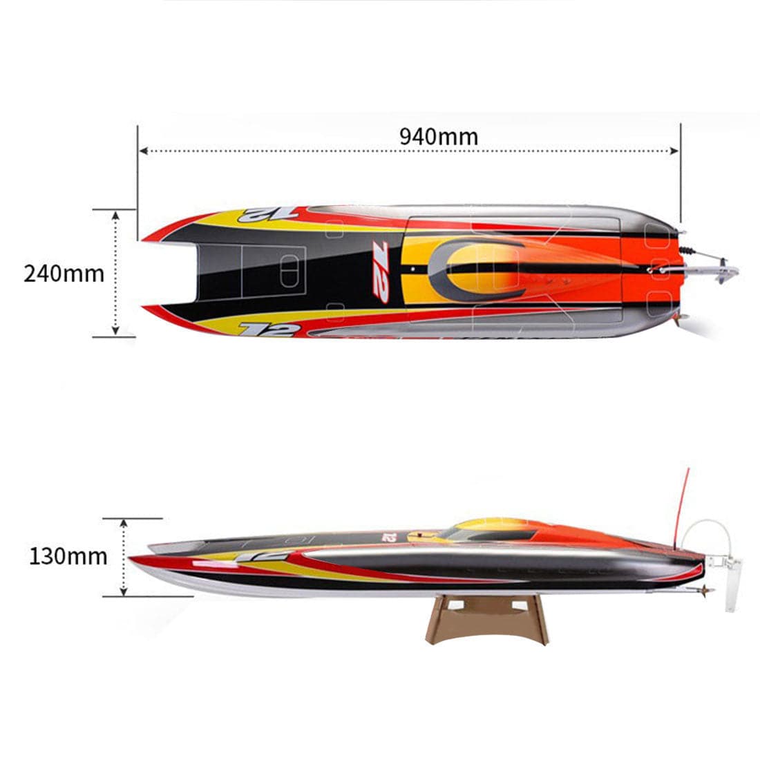 TFL 1122 Catamaran RC Boat 94cm ARTR High Speed Brushless Racing Model Fiberglass Hull for Adults-helloworld7