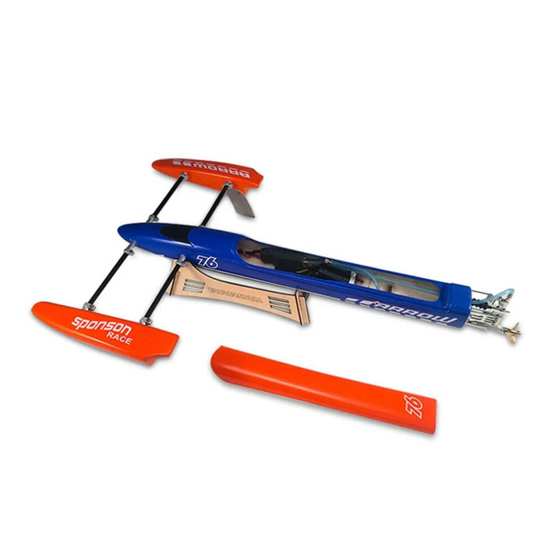 TFL 1128 Blue Arrow 61cm ARTR RC Racing Boat High Speed 80kmh Fiberglass Shrimp Hull Brushless Electric Model for Adults-helloworld7