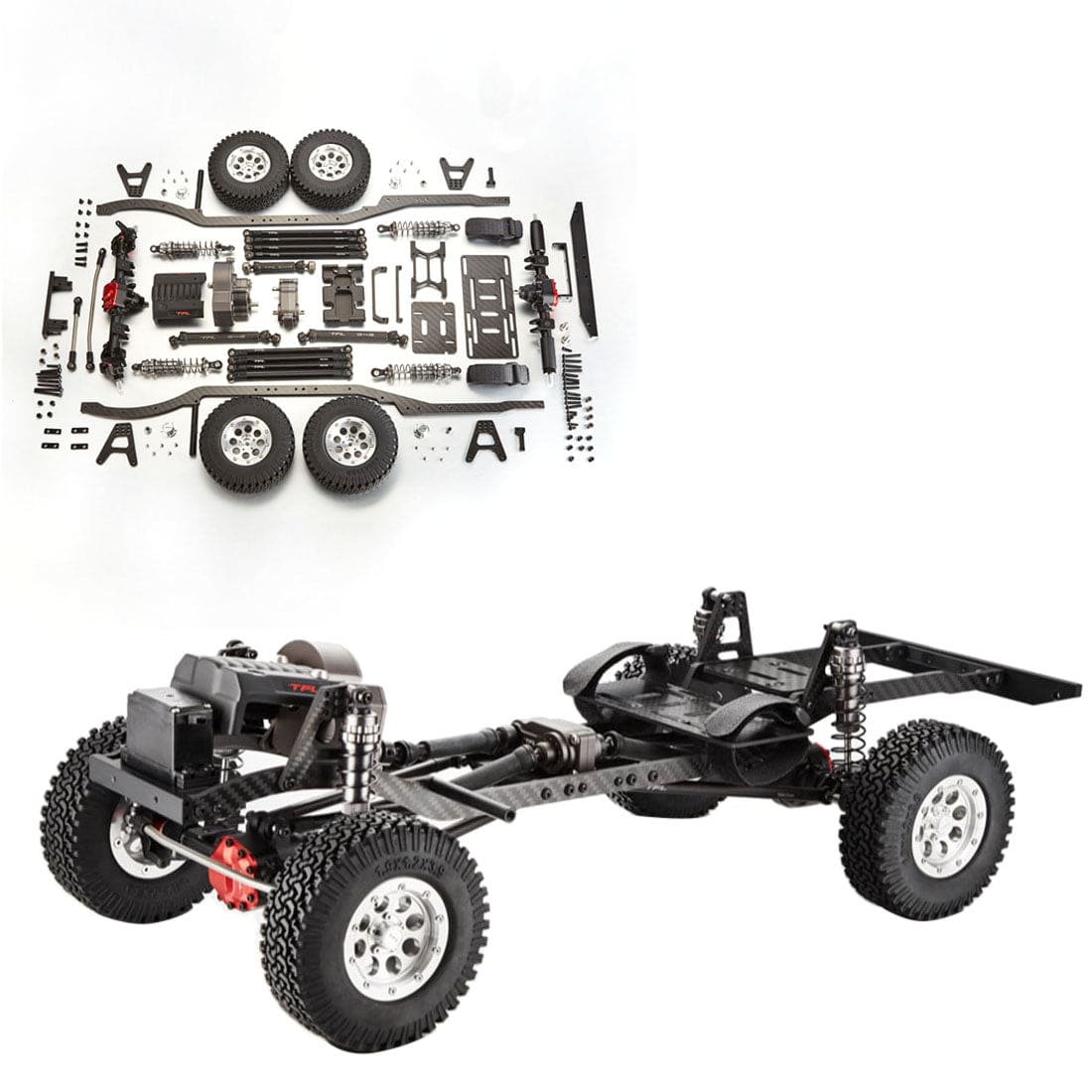 TFL C1704 1/10 Scale RC Crawler Chassis Kit All-Metal Frame for D110 Body Build