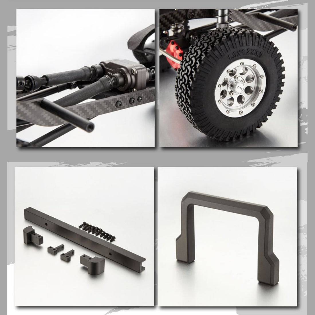 TFL C1704 1/10 Scale RC Rock Crawler Chassis Kit All-Metal Frame with D110 Body