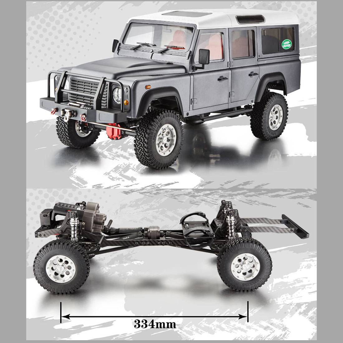 TFL C1704 1/10 Scale RC Rock Crawler Chassis Kit All-Metal Frame with D110 Body