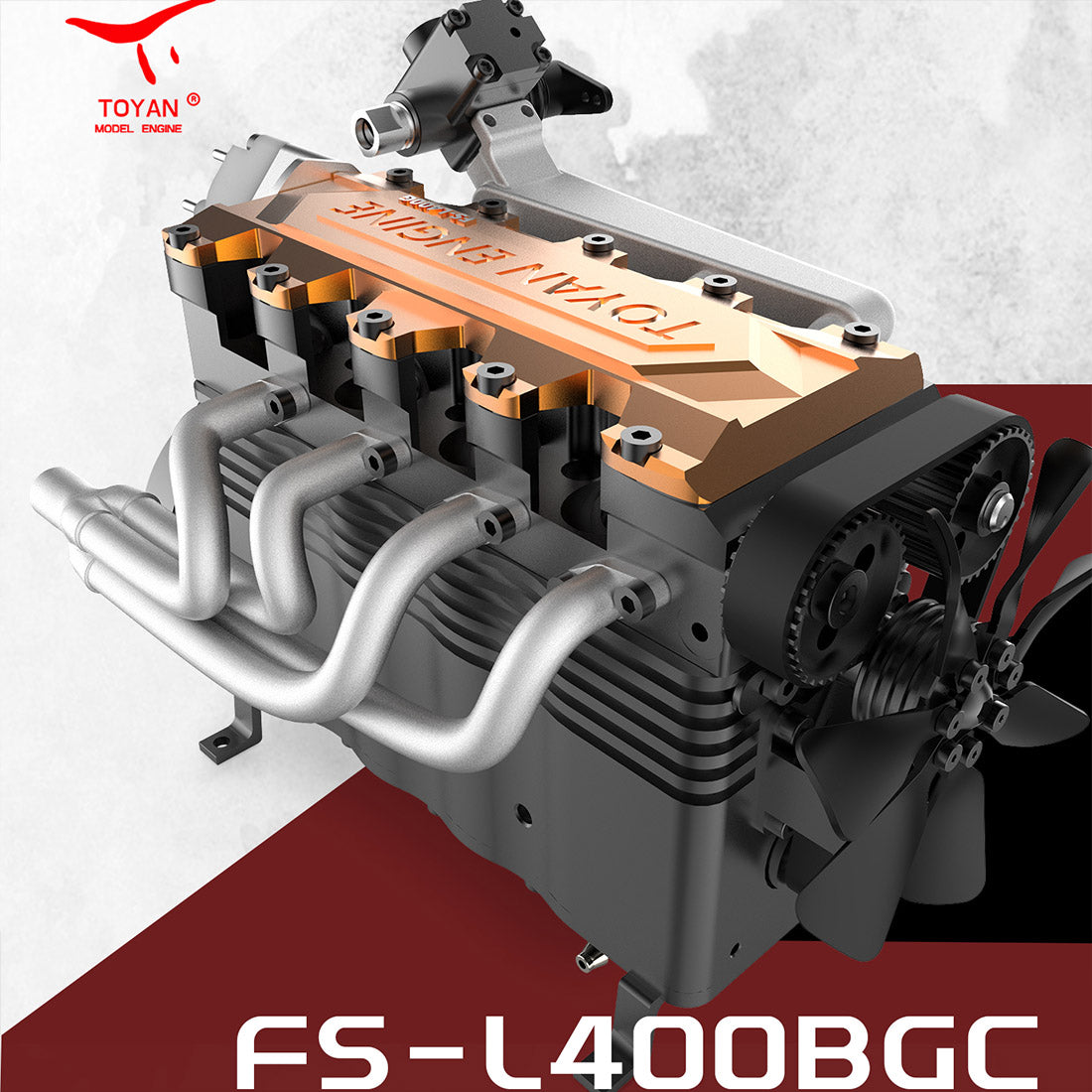 TOYAN FS-L400 14cc Inline 4 Cylinder 4 Stroke Nitro Engine DIY Assembly Kit-helloworld7