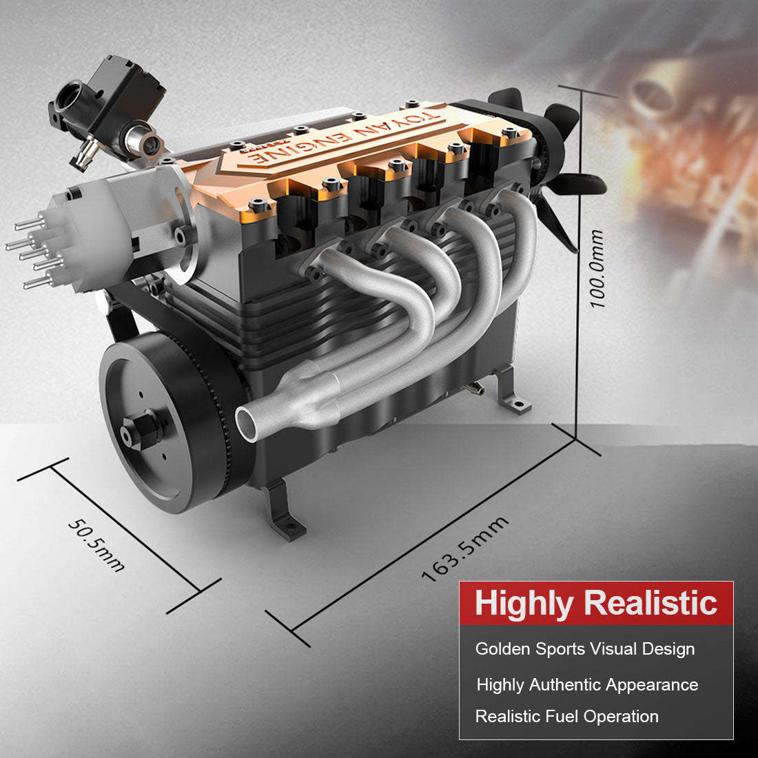 TOYAN FS-L400 14cc Inline 4 Cylinder 4 Stroke Nitro Engine DIY Assembly Kit-helloworld7