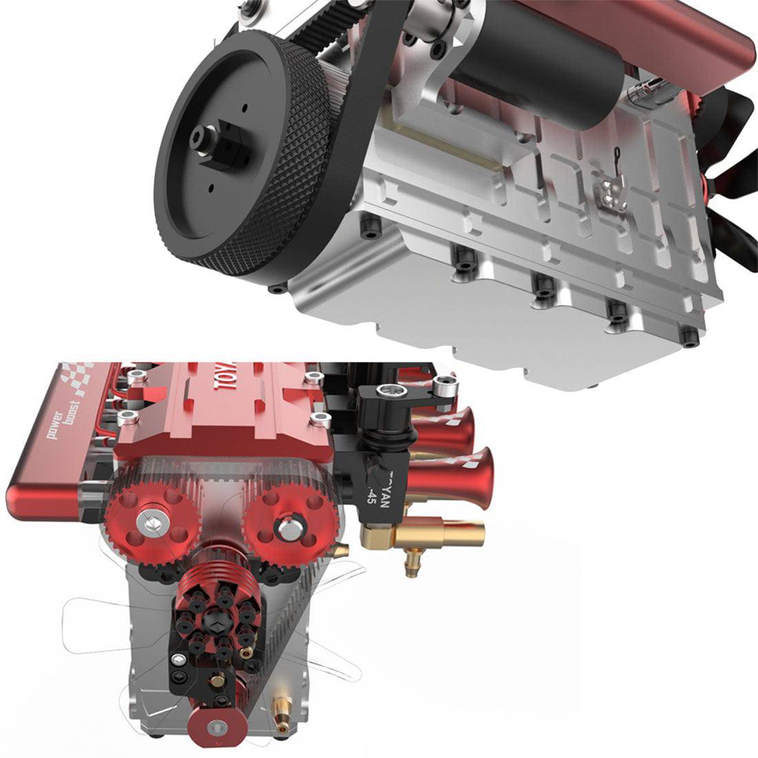 TOYAN FS-L400 14cc Inline 4 Cylinder 4 Stroke Nitro Engine Model RTR Assembled