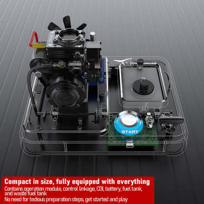 TOYAN FS-S100AT Transparent Combustion Chamber 4 Stroke Nitro Engine Model 5th Anniversary Gift-helloworld7