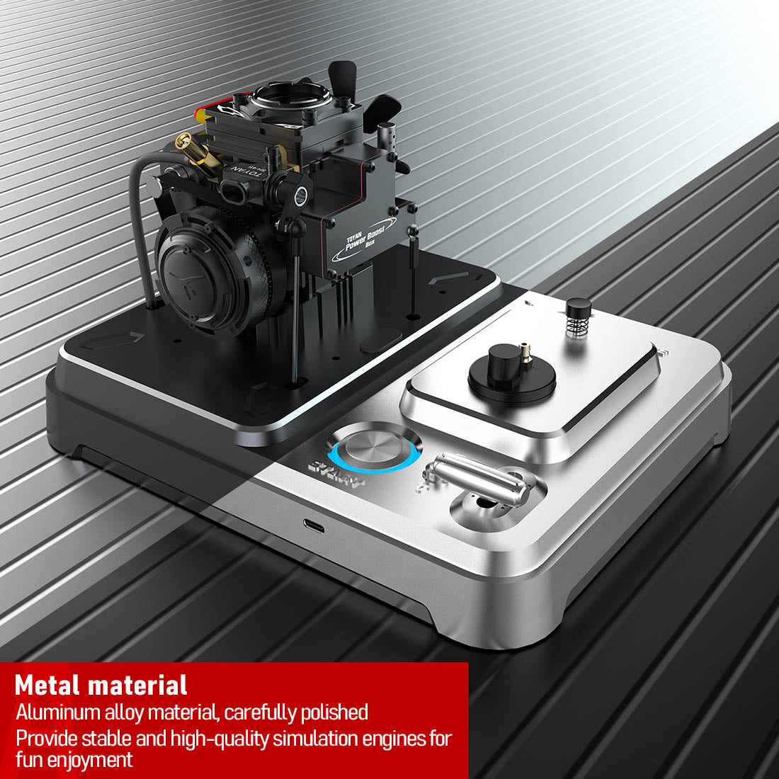 TOYAN FS-S100AT Transparent Combustion Chamber 4 Stroke Nitro Engine Model 5th Anniversary Gift-helloworld7
