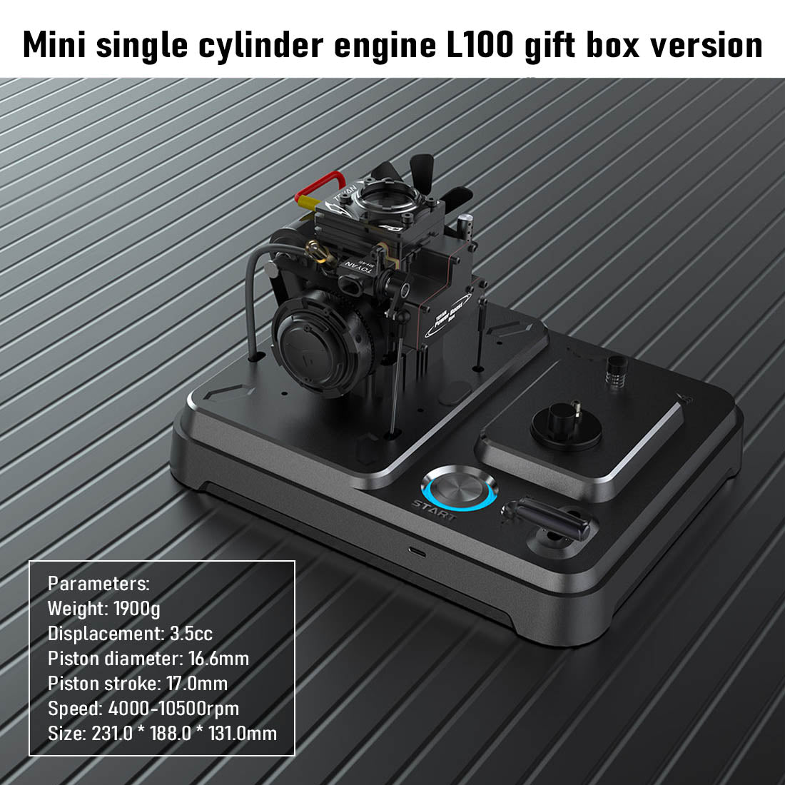TOYAN FS-S100AT Transparent Combustion Chamber 4 Stroke Nitro Engine Model 5th Anniversary Gift-helloworld7
