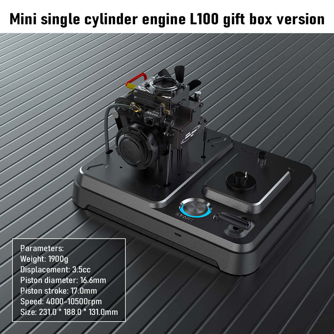TOYAN FS-S100AT Transparent Combustion Chamber 4 Stroke Nitro Engine Model 5th Anniversary Gift-helloworld7