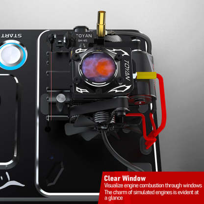 TOYAN FS-S100AT Transparent Combustion Chamber 4 Stroke Nitro Engine Model 5th Anniversary Gift-helloworld7
