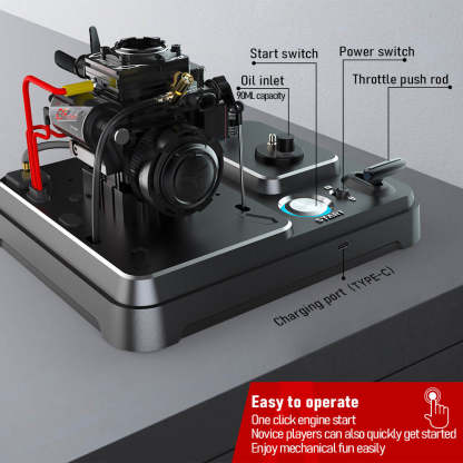 TOYAN FS-S100AT Transparent Combustion Chamber 4 Stroke Nitro Engine Model 5th Anniversary Gift-helloworld7