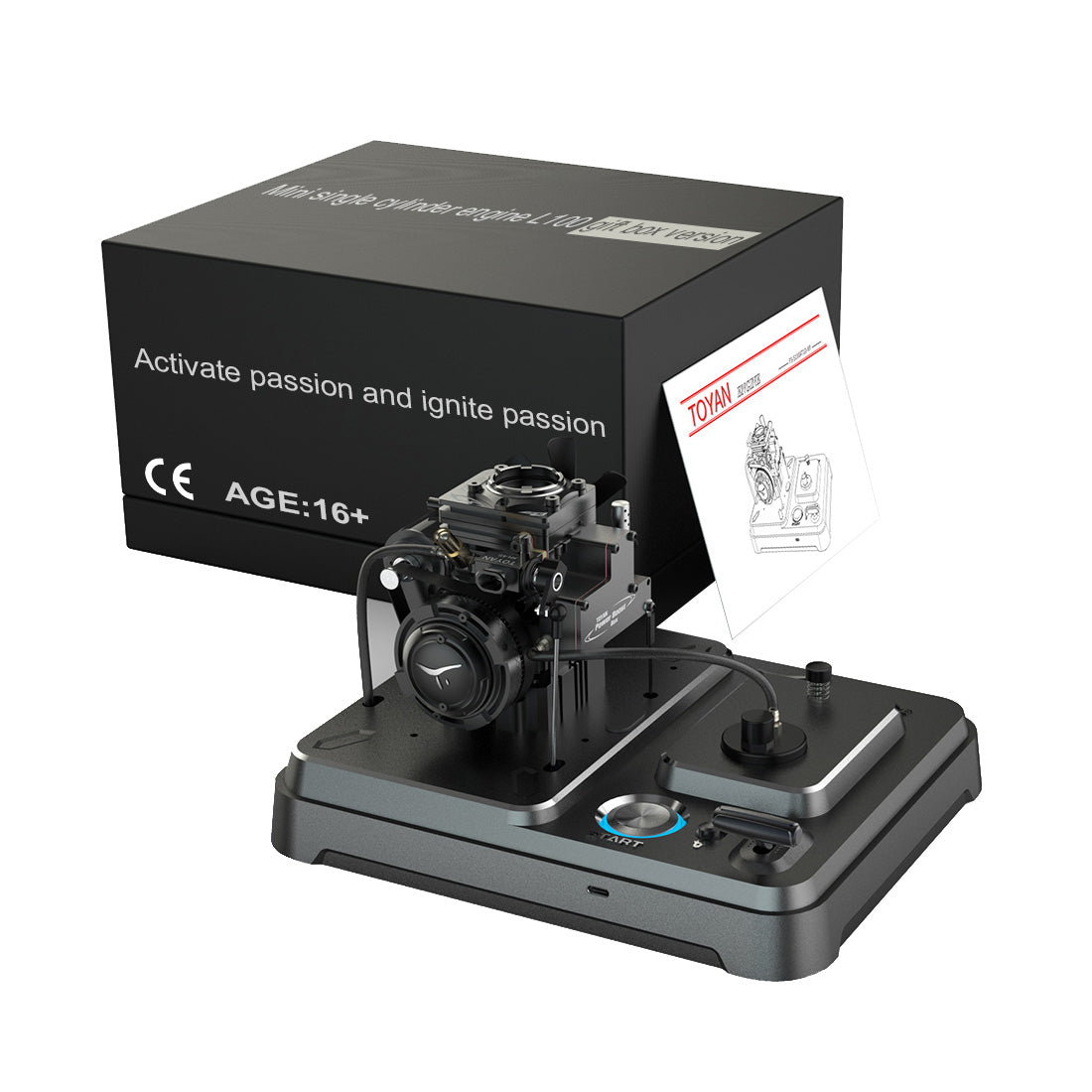 TOYAN FS-S100AT Transparent Combustion Chamber 4 Stroke Nitro Engine Model 5th Anniversary Gift-helloworld7