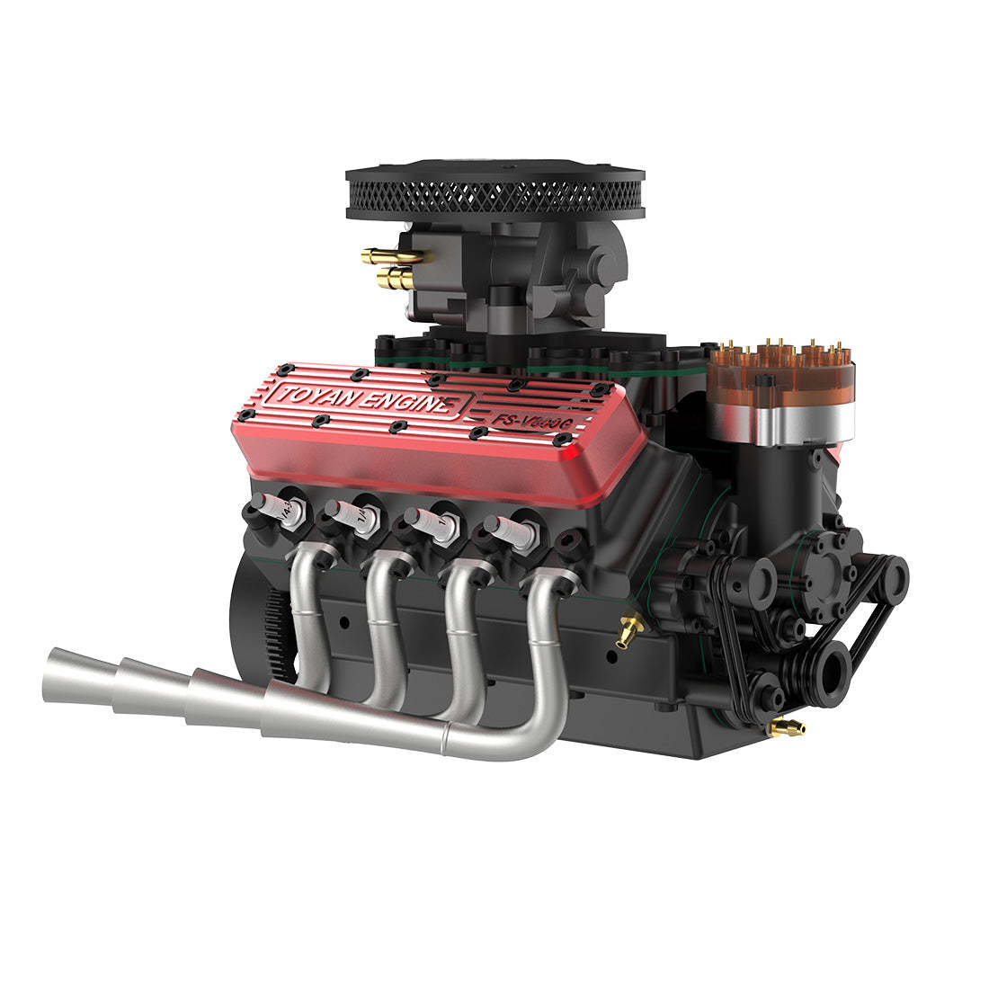 TOYAN FS-V800WGPC DIY V8 Gasoline Engine Model Kit Water Cooled 4 Stroke-helloworld7