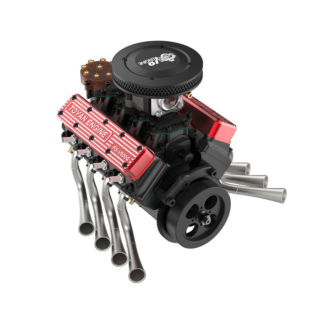 TOYAN FS-V800WGPC 28cc V8 4 Stroke Gasoline Engine Model DIY Assembly Kit-helloworld7