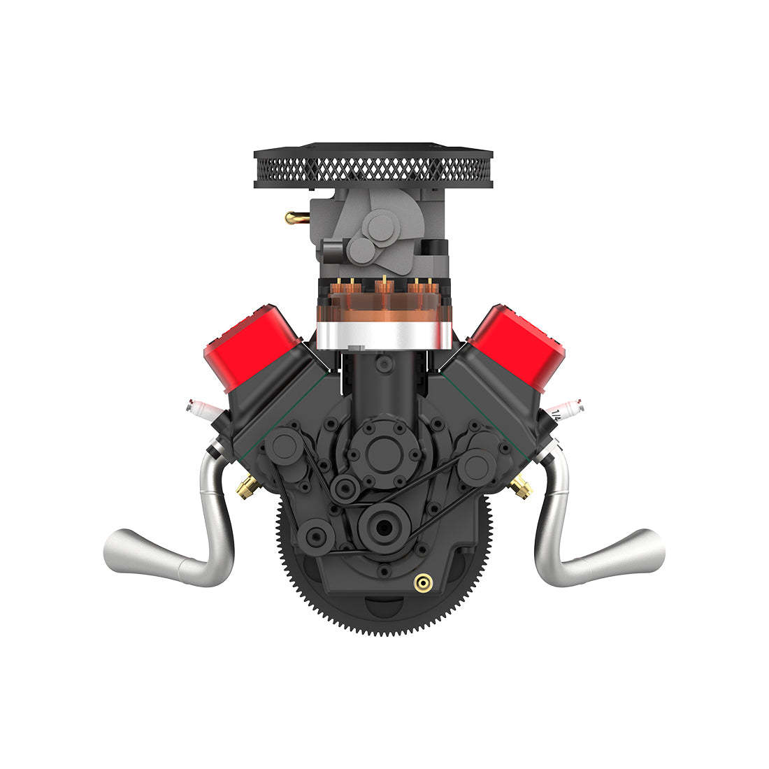 TOYAN FS-V800WGPC 28cc V8 4 Stroke Gasoline Engine Model DIY Assembly Kit-helloworld7