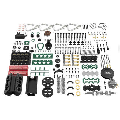 TOYAN FS-V800WGPC 28cc V8 4 Stroke Gasoline Engine Model DIY Assembly Kit-helloworld7