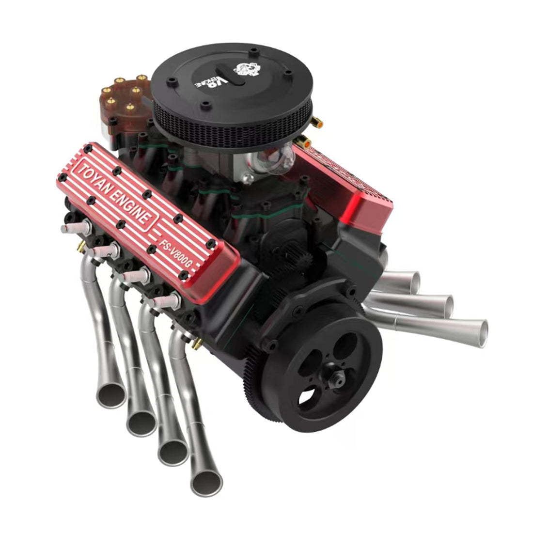 TOYAN FS-V800WGPC DIY V8 Gasoline Engine Model Kit Water Cooled 4 Stroke-helloworld7