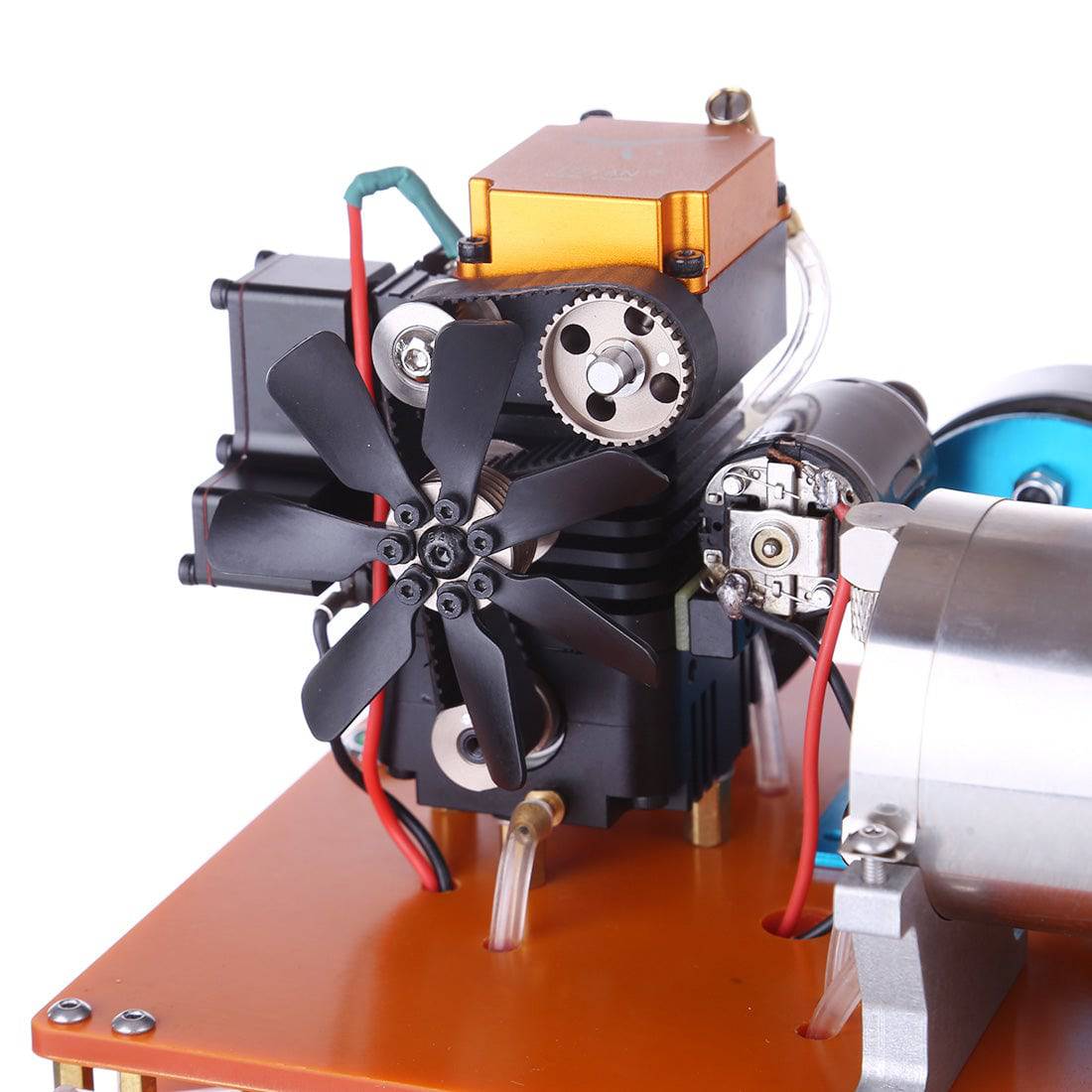 TOYAN Four Stroke Methanol Engine Generator Model Kit Electric Start 12V Physics Experiment Toy