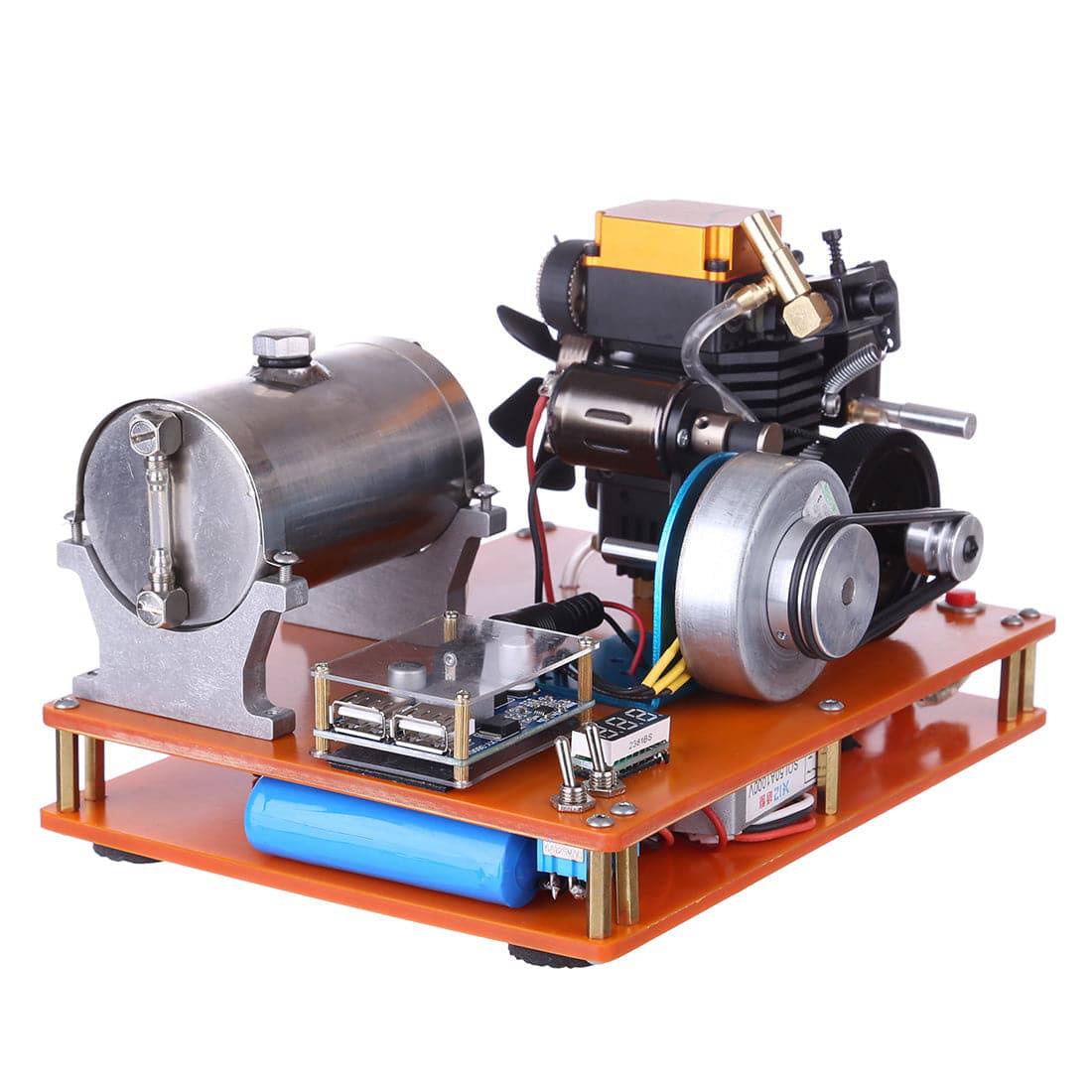 TOYAN Four Stroke Methanol Engine Generator Model Kit Electric Start 12V Physics Experiment Toy