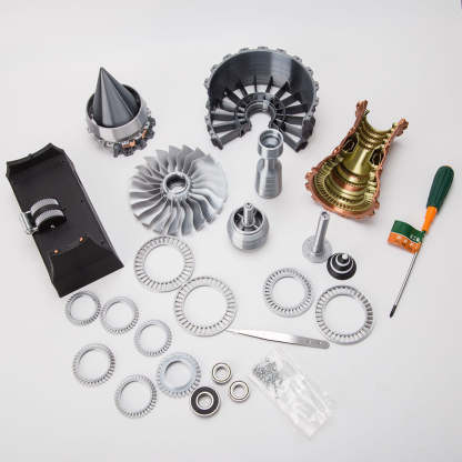 TR900 1/15 Scale Large Turbofan Engine Model with LED Flame Effect Aviation Gift-helloworld7