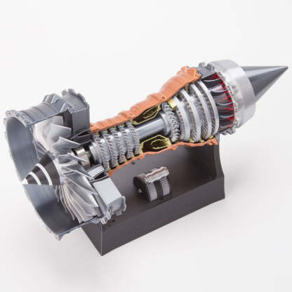 TR900 1/15 Scale Large Turbofan Engine Model with LED Flame Effect Aviation Gift-helloworld7