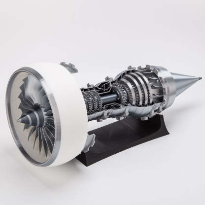 TR900 1/15 Scale Large Turbofan Engine Model with LED Flame Effect Aviation Gift-helloworld7