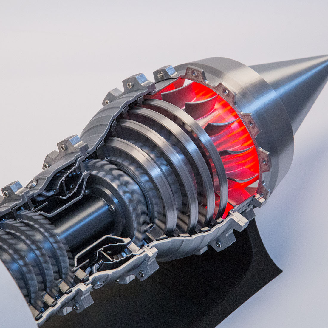 TR900 1/15 Scale Large Turbofan Engine Model with LED Flame Effect Aviation Gift-helloworld7