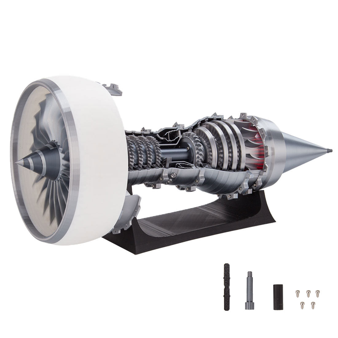 TR900 1/15 Scale Large Turbofan Engine Model with LED Flame Effect Aviation Gift