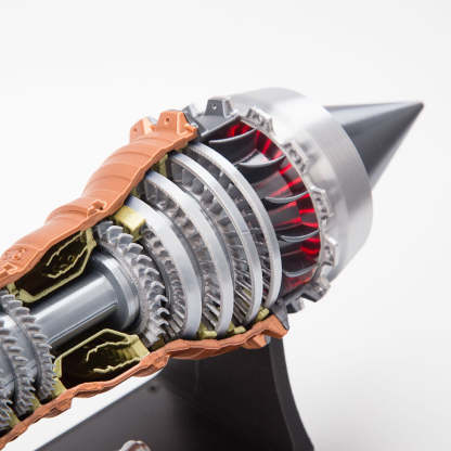 TR900 1/15 Scale Large Turbofan Engine Model with LED Flame Effect Aviation Gift-helloworld7