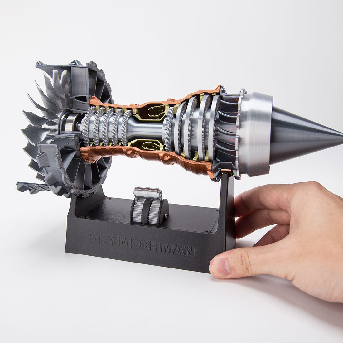 TR900 1/15 Scale Large Turbofan Engine Model with LED Flame Effect Aviation Gift-helloworld7
