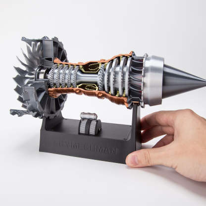 TR900 1/15 Scale Large Turbofan Engine Model with LED Flame Effect Aviation Gift-helloworld7