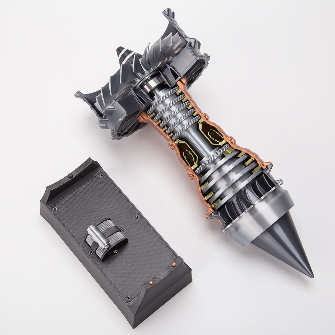 TR900 1/15 Scale Large Turbofan Engine Model with LED Flame Effect Aviation Gift-helloworld7