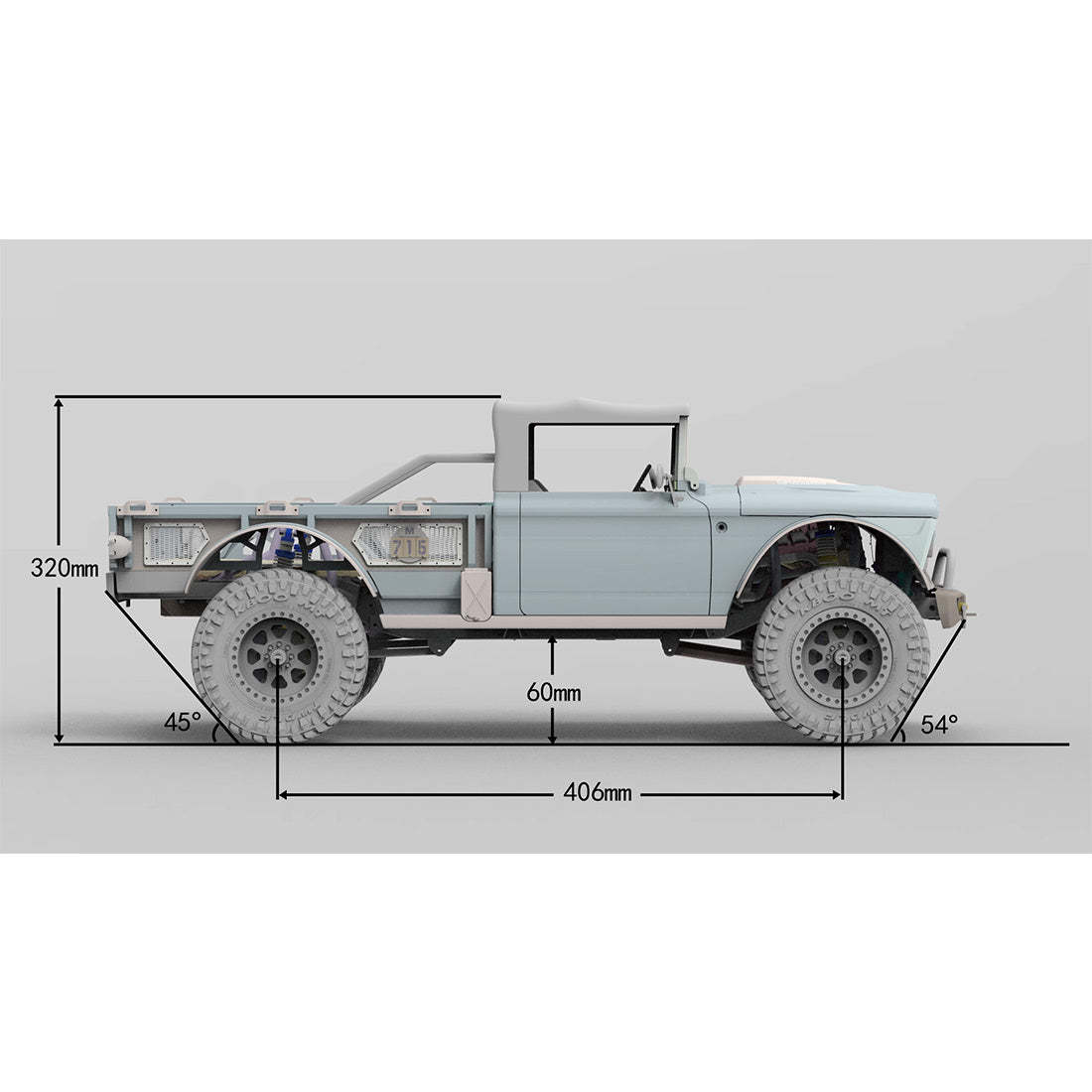 TWOLF M715 1/8 Scale Full Metal CNC RC Crawler Kit with V8 Engine