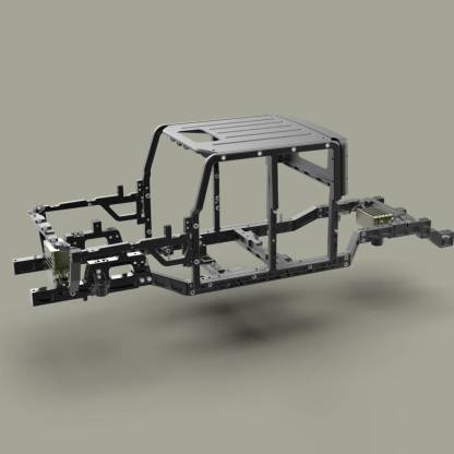 TWOLF TW-715 1/10 Scale All-Metal RC Crawler Kit 4WD Pickup Truck with Simulated V8 Engine