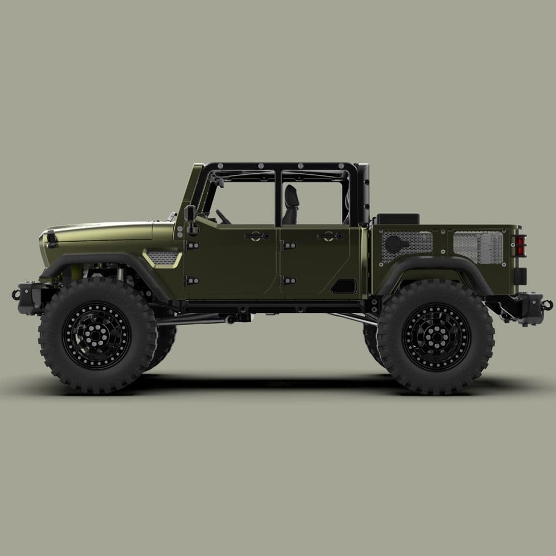 TWOLF TW-715 1/10 Scale All-Metal RC Crawler Kit 4WD Pickup Truck with Simulated V8 Engine