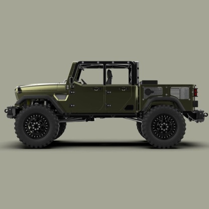 TWOLF TW-715 1/10 Scale All-Metal RC Crawler Kit 4WD Pickup Truck with Simulated V8 Engine