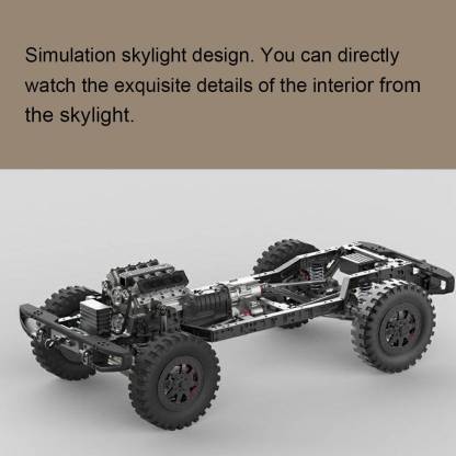 TWOLF TW-715 1/10 Scale All-Metal RC Crawler Kit 4WD Pickup Truck with Simulated V8 Engine