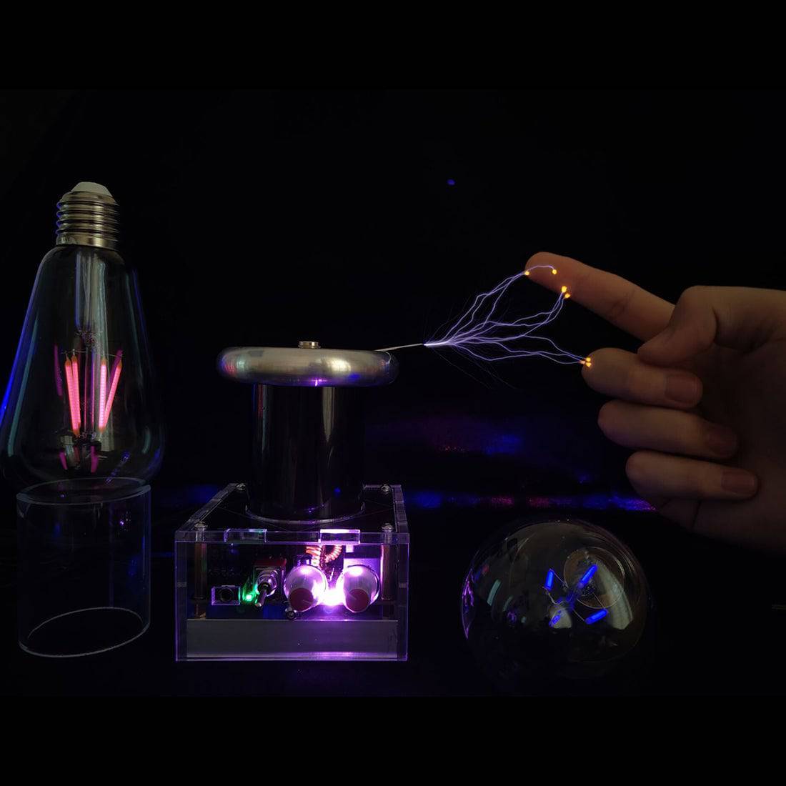 Table Top Musical Tesla Coil Bluetooth Plasma Speaker Touchable Arc Science Toy Wireless Transmission-helloworld7