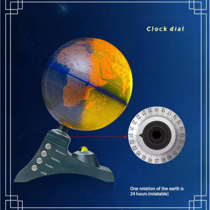 Teching Auto-Spinning Illuminated World Globe Model DM701 Brushless Motor Geography Gift