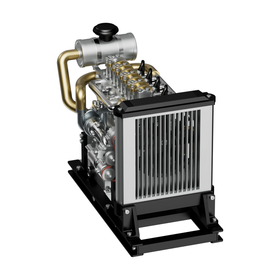 Teching DM115 1/10 Scale Metal DIY Inline 4 Cylinder Diesel Engine Model Kit-helloworld7