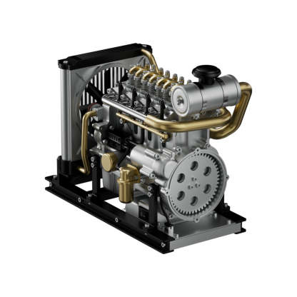 Teching DM115 1/10 Scale Metal DIY Inline 4 Cylinder Diesel Engine Model Kit-helloworld7