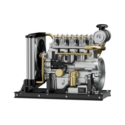 Teching DM115 1/10 Scale Metal DIY Inline 4 Cylinder Diesel Engine Model Kit-helloworld7