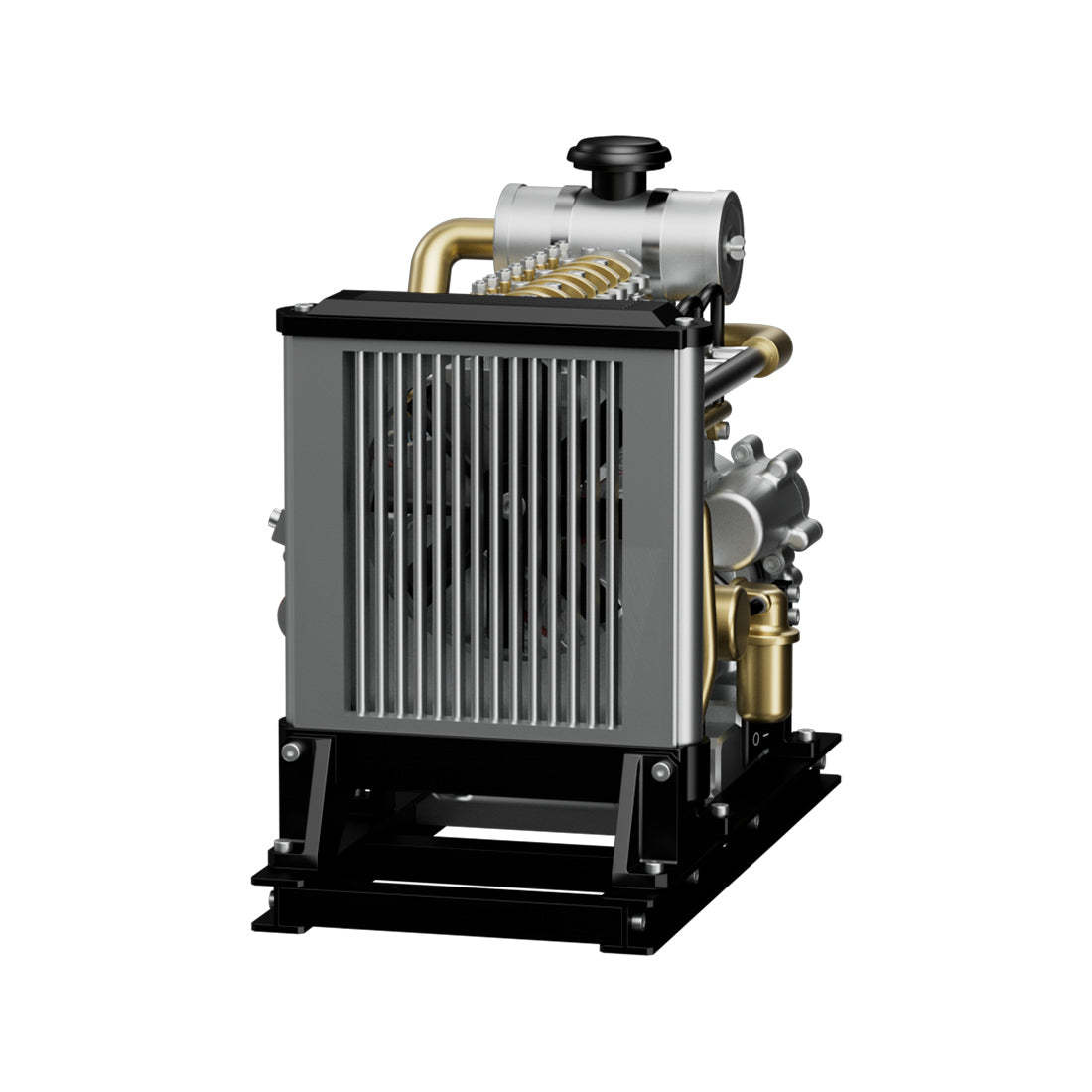 Teching DM115 1/10 Scale Metal DIY Inline 4 Cylinder Diesel Engine Model Kit-helloworld7