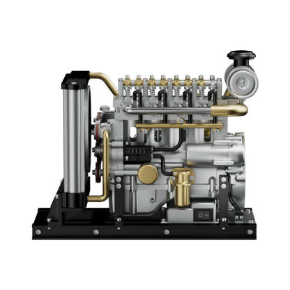 Teching DM115 1/10 Scale Metal DIY Inline 4 Cylinder Diesel Engine Model Kit-helloworld7