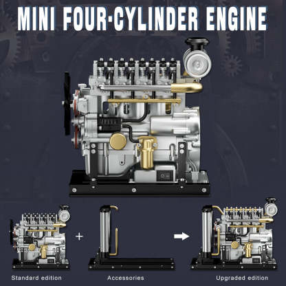Teching DM115 1/10 Scale Metal DIY Inline 4 Cylinder Diesel Engine Model Kit-helloworld7