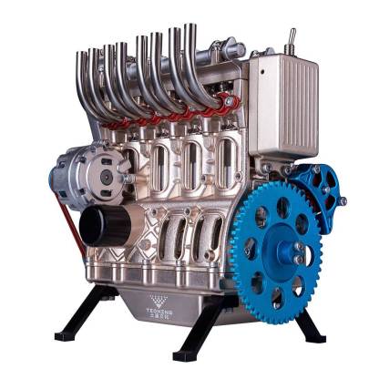 Teching DM13-L4-T Metal 4 Cylinder Engine Model DIY Assembly Kit Electric Mechanical Gift-helloworld7