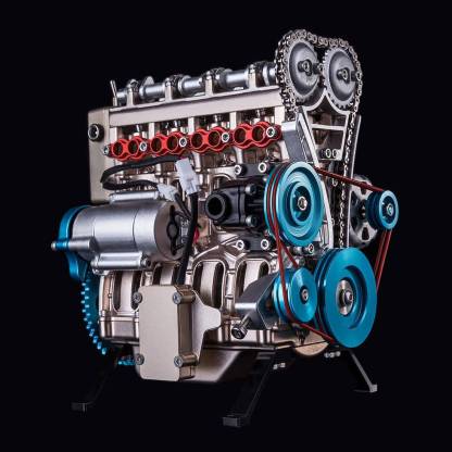 Teching DM13-L4-T Metal 4 Cylinder Engine Model DIY Assembly Kit Electric Mechanical Gift-helloworld7