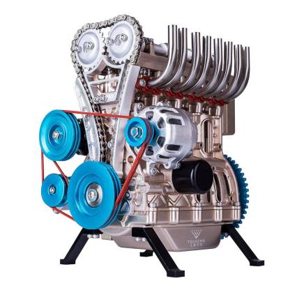 Teching DM13-L4-T Metal 4 Cylinder Engine Model DIY Assembly Kit Electric Mechanical Gift-helloworld7